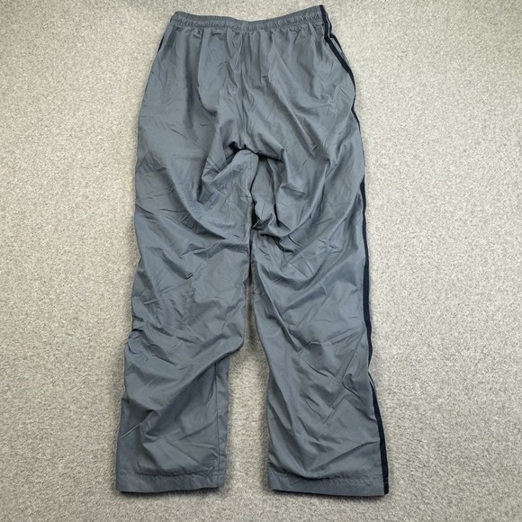 Adidas 3-Stripes Athletic Track Pants Mens Small Polyester Lined Zip Ankle Gray - Picture 6 of 6